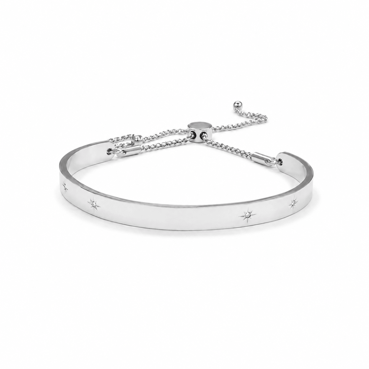NORTH STAR ENGRAVABLE BANGLE best gold plated tarnish and water resistant piece by Irish Jewellery brand - Lynott Jewellery