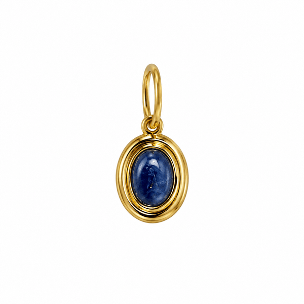 ORBIT BLUE CHARM best gold plated tarnish and water resistant piece by Irish Jewellery brand - Lynott Jewellery