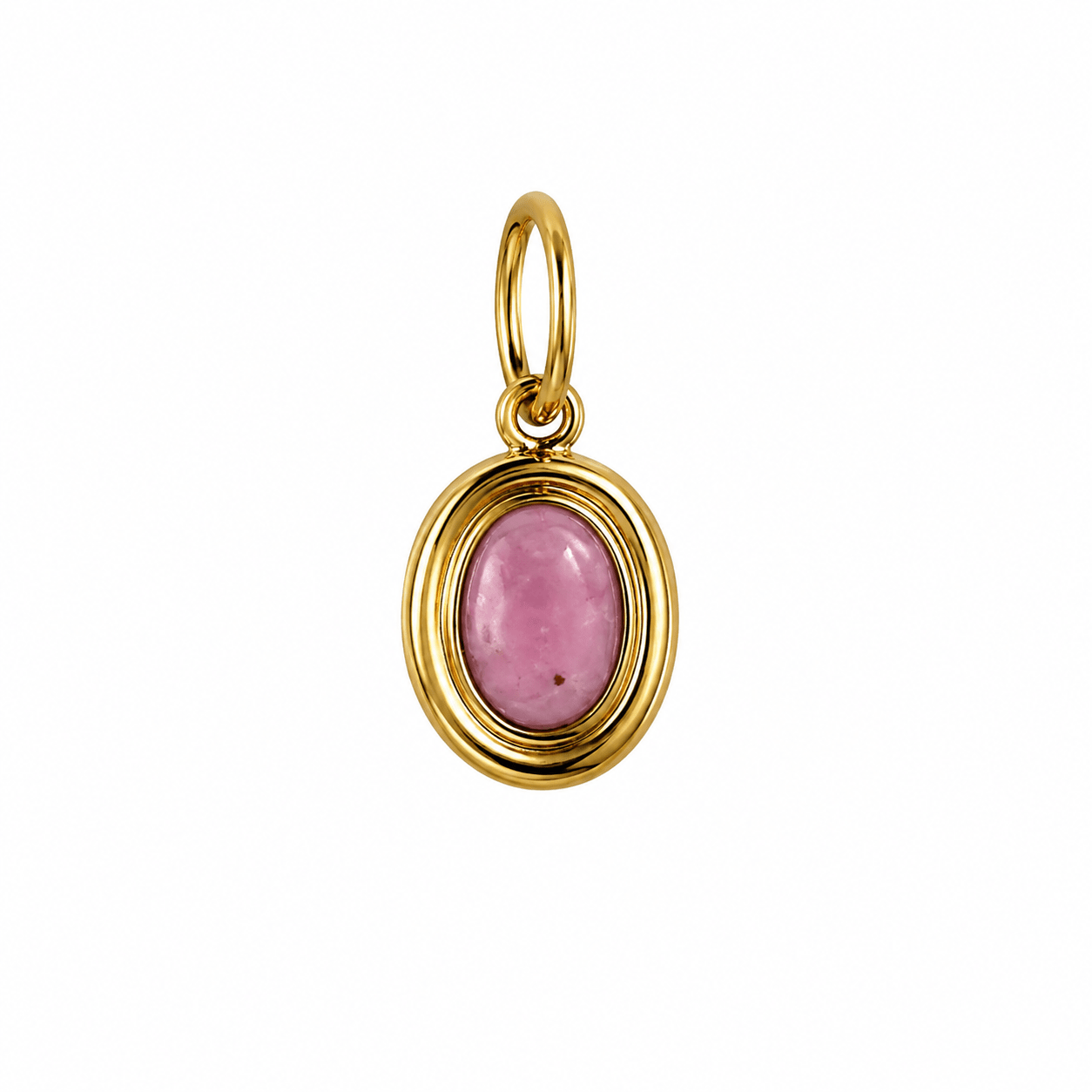 ORBIT PINK CHARM best gold plated tarnish and water resistant piece by Irish Jewellery brand - Lynott Jewellery