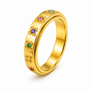 LUCKY SPINNING RING best gold plated tarnish and water resistant piece by Irish Jewellery brand - Lynott Jewellery