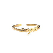 CHARLEEN X ANGEL ADJUSTABLE RING best gold plated tarnish and water resistant piece by - Lynott Jewellery