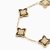 PASSIONATE CLOVER BLACK BRACELET