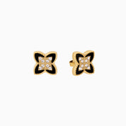 PASSIONATE CLOVER BLACK STUDS