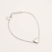 SIMPLE HEART BRACELET best gold plated tarnish and water resistant piece by - Lynott Jewellery