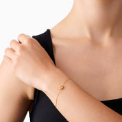 SIMPLE HEART BRACELET best gold plated tarnish and water resistant piece by - Lynott Jewellery