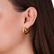 TRIO BAR HOOP best gold plated tarnish and water resistant piece by Irish Jewellery brand - Lynott Jewellery