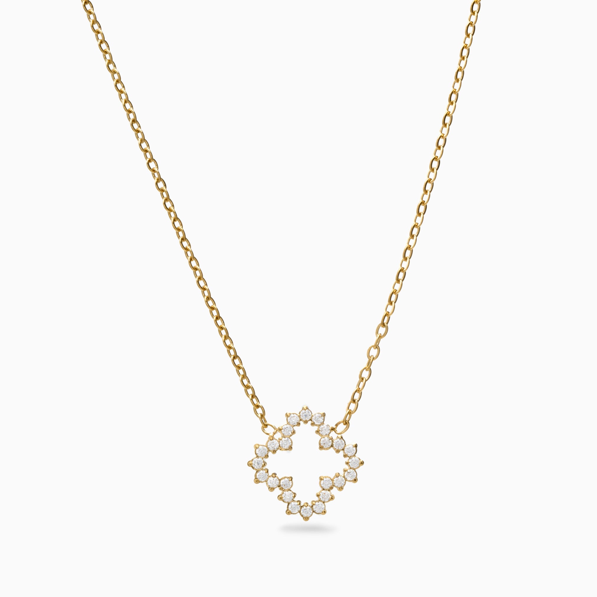 CLUSTER CLOVER NECKLACE best gold plated tarnish and water resistant piece by Irish Jewellery brand - Lynott Jewellery