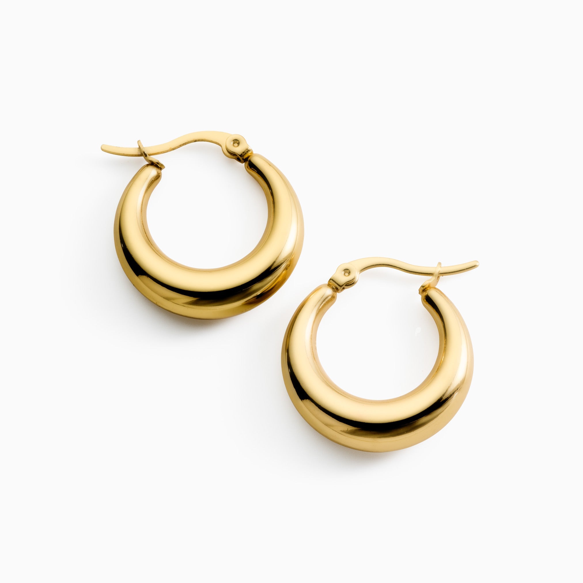 EVERYDAY HOOPS best gold plated tarnish and water resistant piece by Irish Jewellery brand - Lynott Jewellery