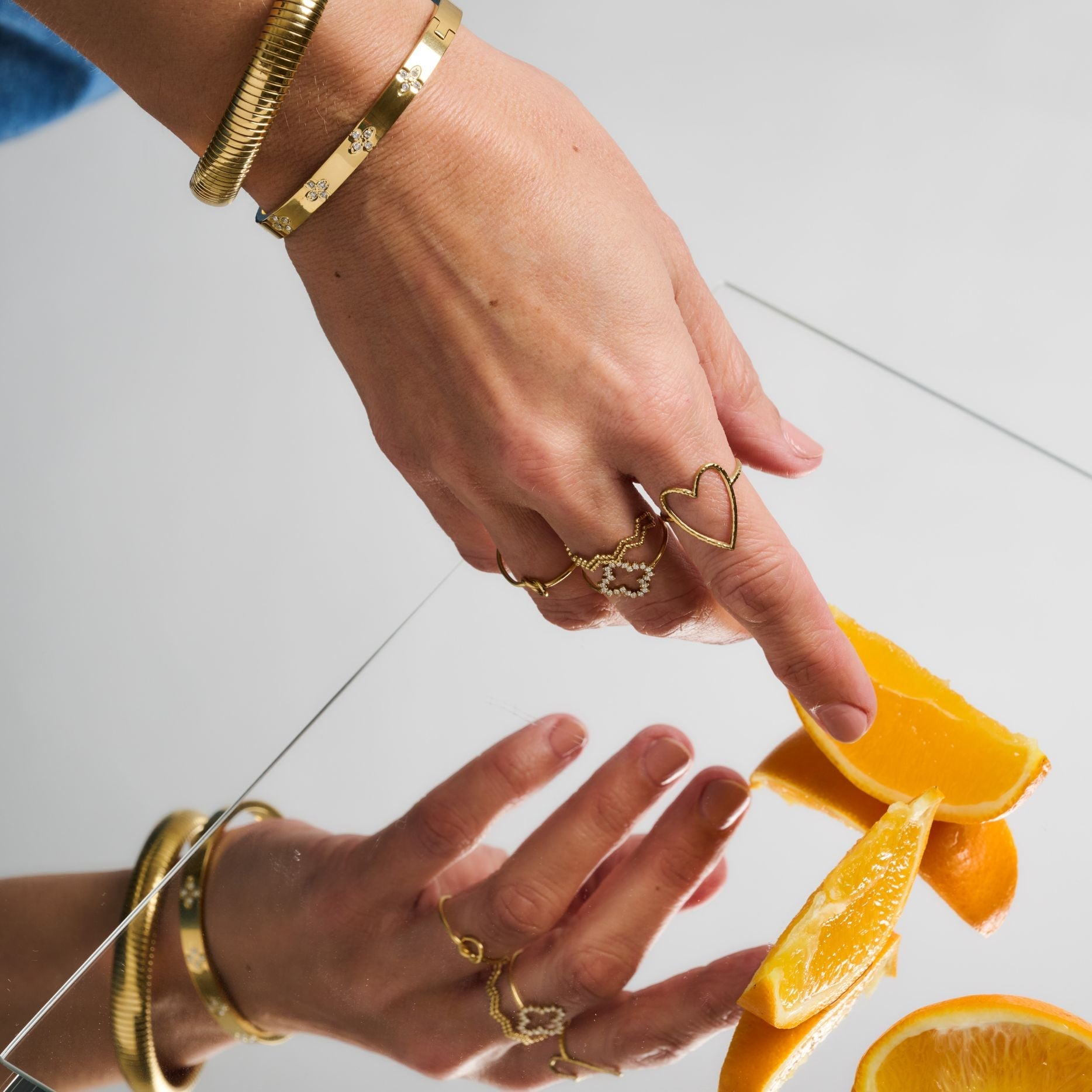 OPEN HEART ADJUSTABLE RING best gold plated tarnish and water resistant piece by - Lynott Jewellery