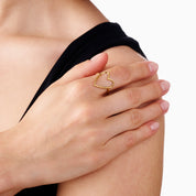 OPEN HEART ADJUSTABLE RING