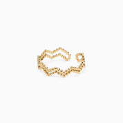 DOUBLE WAVE ADJUSTABLE RING