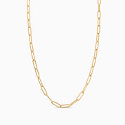 PAPERCLIP NECKLACE best gold plated tarnish and water resistant piece by Irish Jewellery brand - Lynott Jewellery