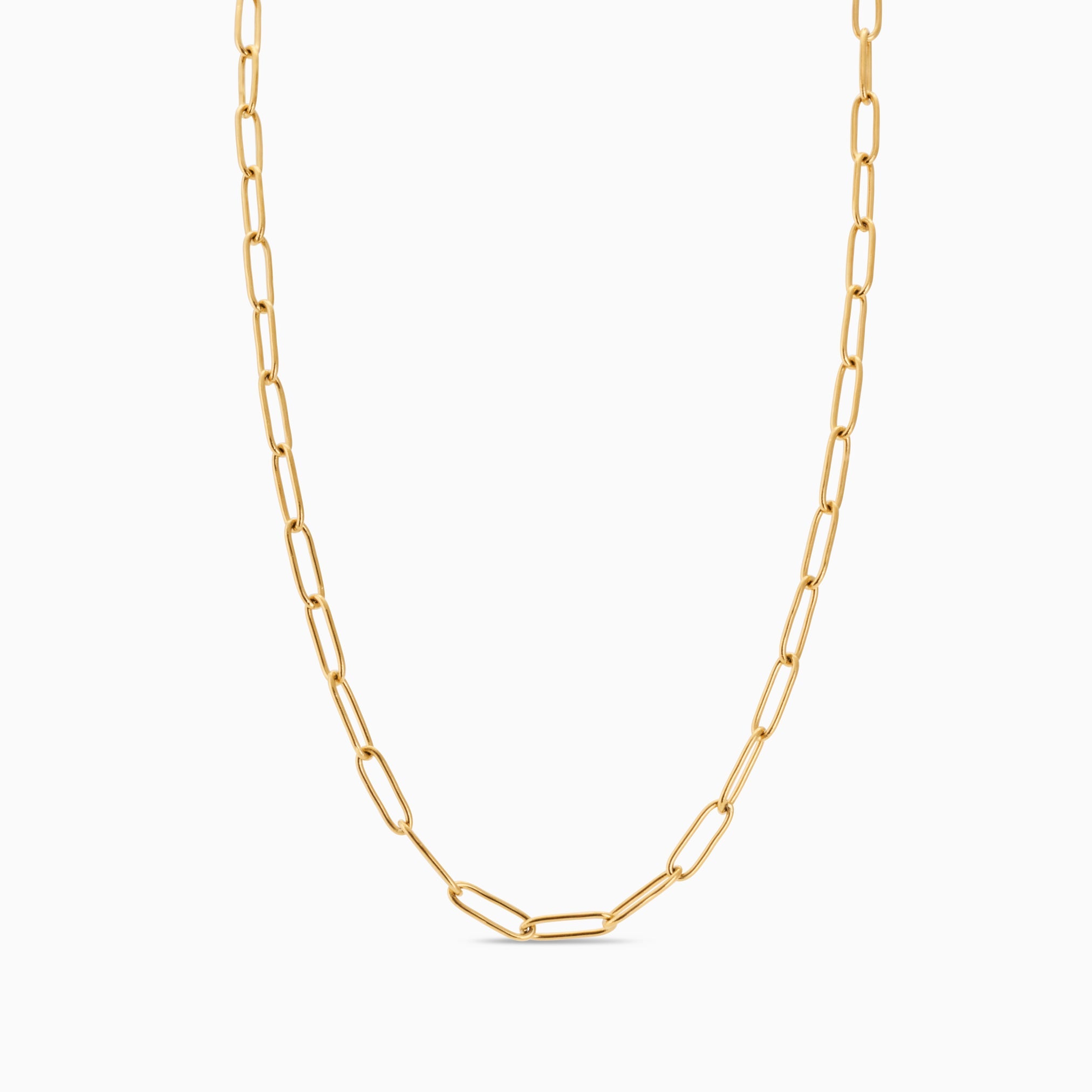 PAPERCLIP NECKLACE best gold plated tarnish and water resistant piece by Irish Jewellery brand - Lynott Jewellery