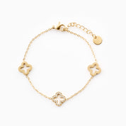 MULTI CLOVER BRACELET best gold plated tarnish and water resistant piece by - Lynott Jewellery