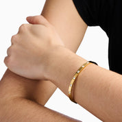 MY MISTAKE BANGLE best gold plated tarnish and water resistant piece by Irish Jewellery brand - Lynott Jewellery