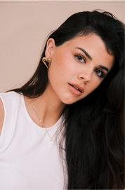 HEART CHUNKY STUD EARRINGS