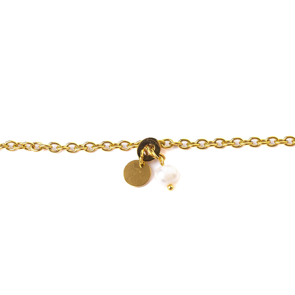 FRESHWATER PEARL CHARM BRACELET