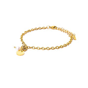 FRESHWATER PEARL CHARM BRACELET