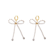PEARL BOW EARRINGS