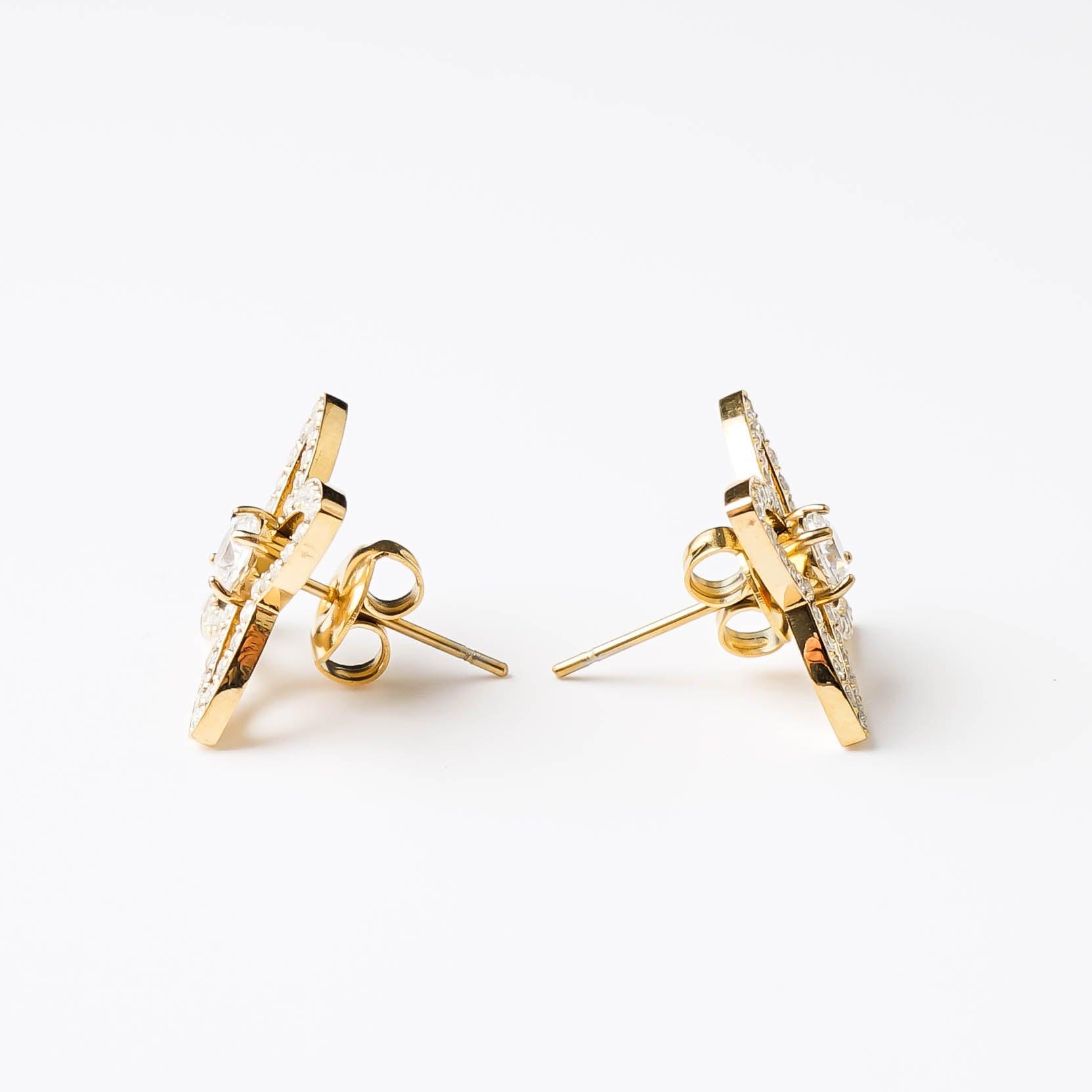 CLOVER LOTUS STUDS - Lynott Jewellery