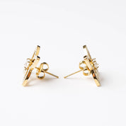 CLOVER LOTUS STUDS - Lynott Jewellery