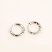 MEDIUM EVERYDAY SPARKLE HUGGIES SILVER - Lynott Jewellery