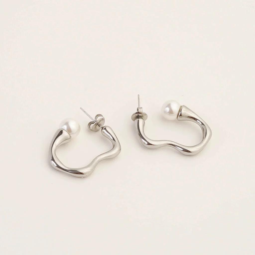 MOTHER OF PEARL HOOPS - Lynott Jewellery