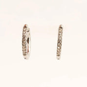MEDIUM EVERYDAY SPARKLE HUGGIES SILVER - Lynott Jewellery