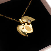 SECRET MESSAGE ENGRAVABLE HEART NECKLACE