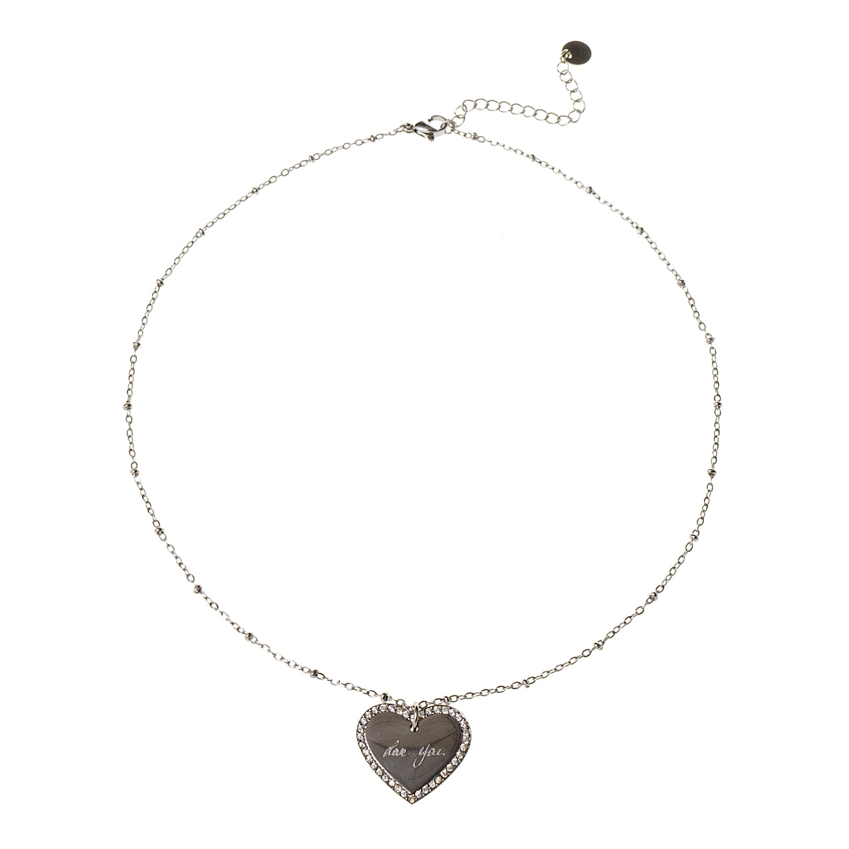 ETERNAL HEART ENGRAVABLE PENDANT NECKLACE