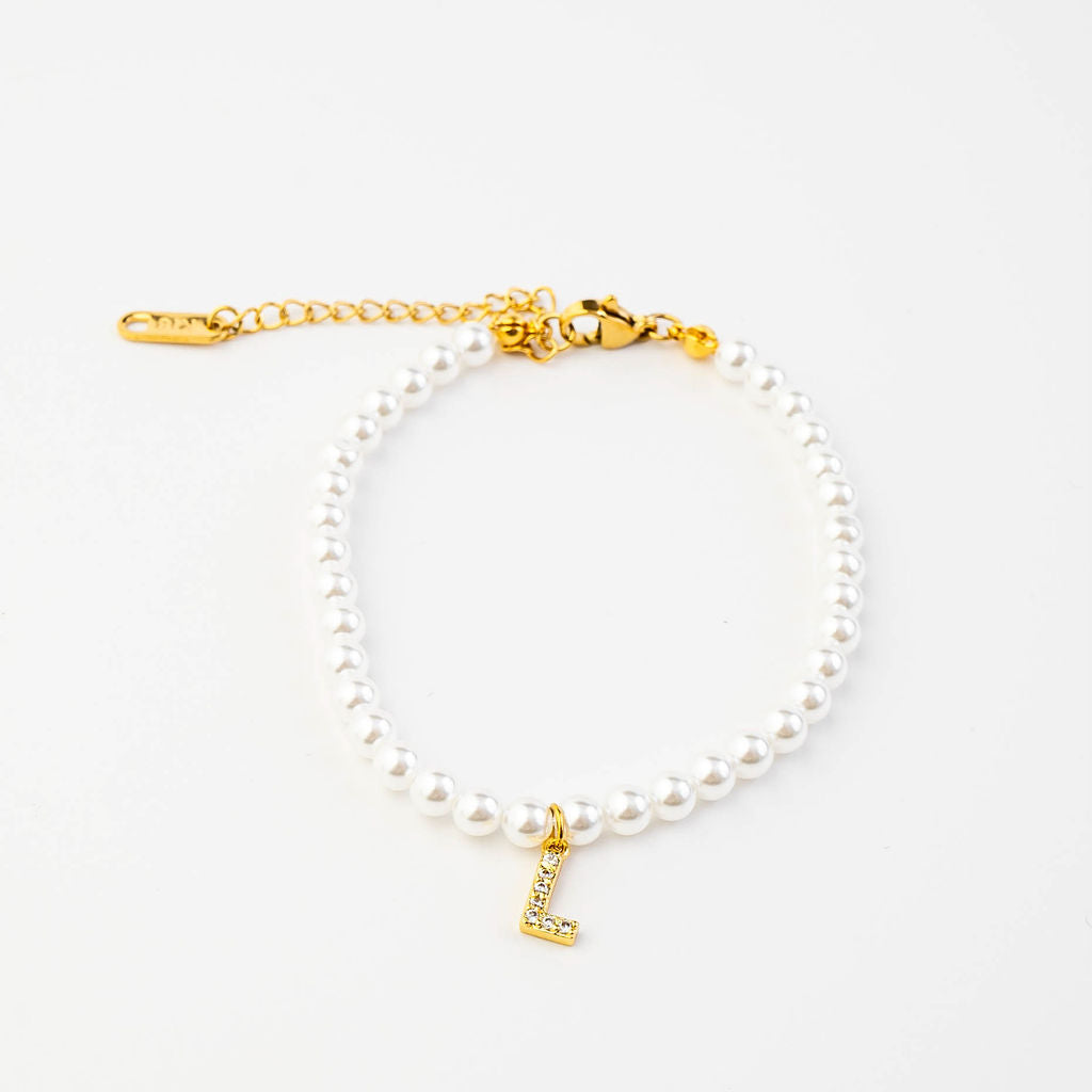 PEARL INITIAL BRACELET