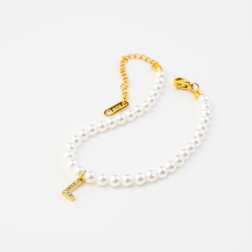 PEARL INITIAL BRACELET
