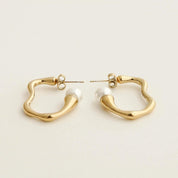 MOTHER OF PEARL HOOPS - Lynott Jewellery