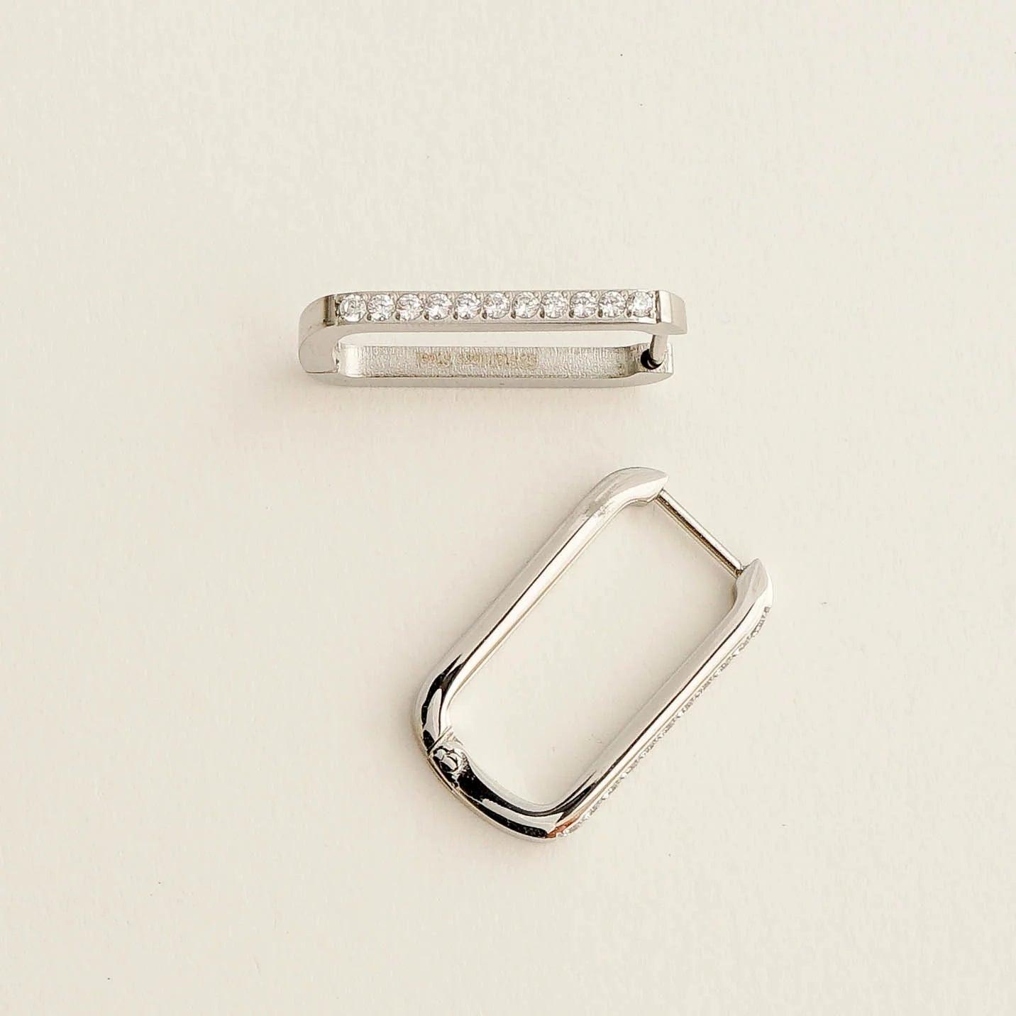 SQUARE DROP DOWN EARRINGS - Lynott Jewellery