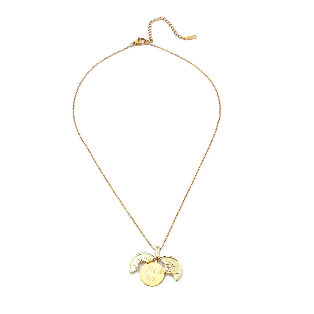 SECRET MESSAGE PENDANT DISC NECKLACE
