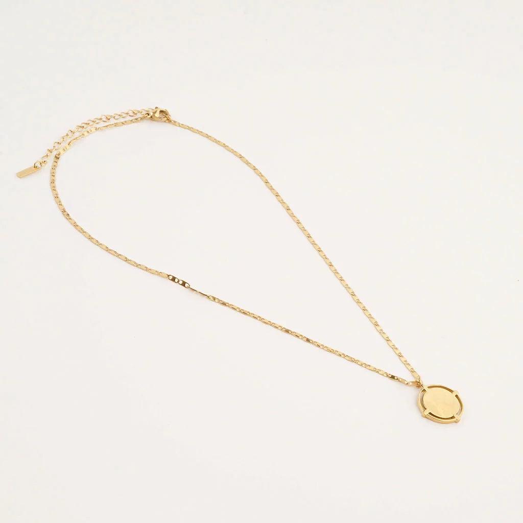 COMPASS ENGRAVABLE PENDANT NECKLACE - Lynott Jewellery
