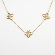 PASSIONATE CLOVER WHITE NECKLACE - Lynott Jewellery