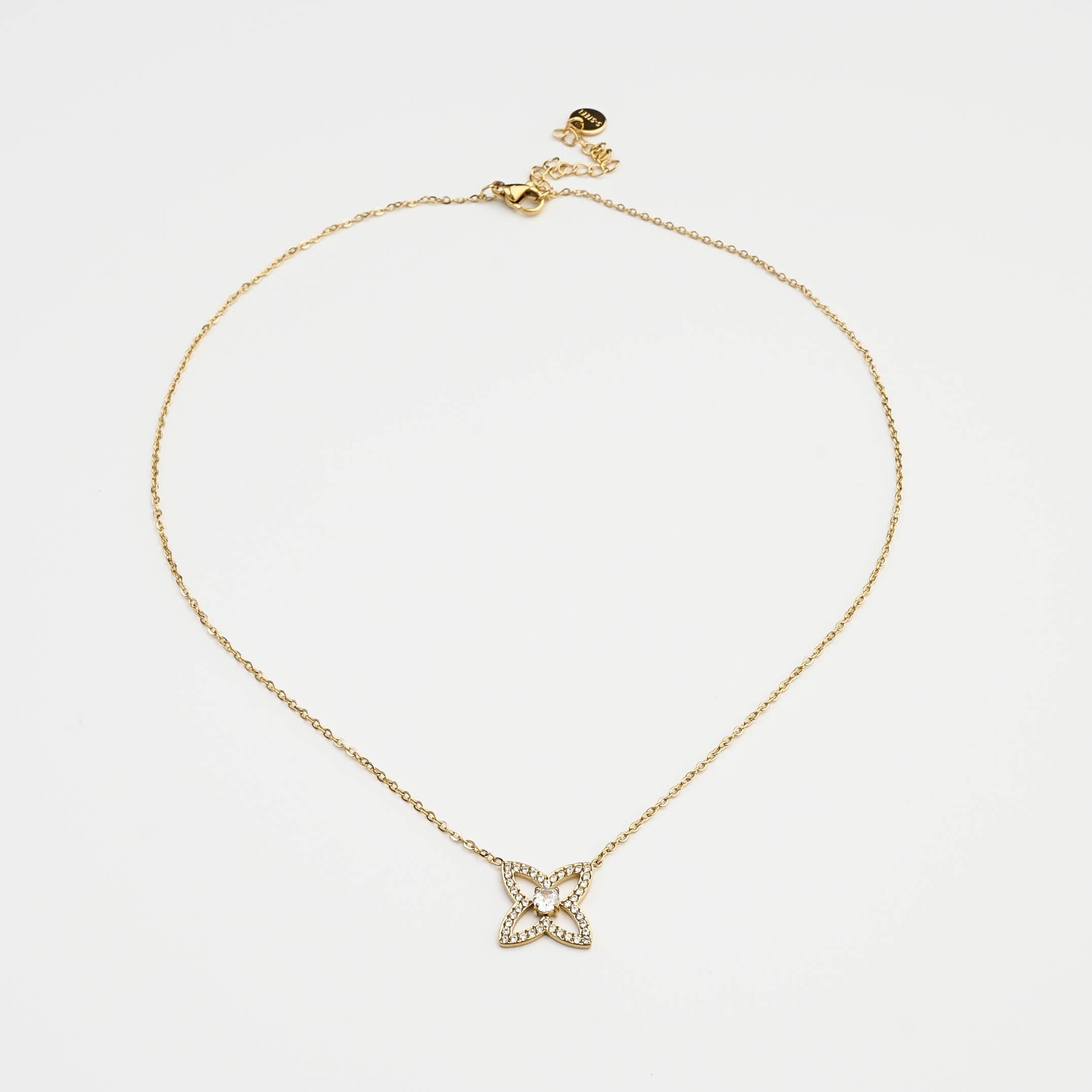 CLOVER LOTUS NECKLACE - Lynott Jewellery