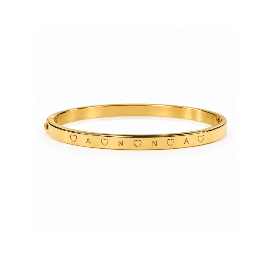 Personalised Heart Name Bangle