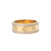 CRYSTAL HEART CUPID RING