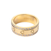 CRYSTAL HEART CUPID RING