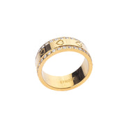 CRYSTAL HEART CUPID RING