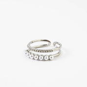 TWO TRACK PEARL RING - Lynott Jewellery