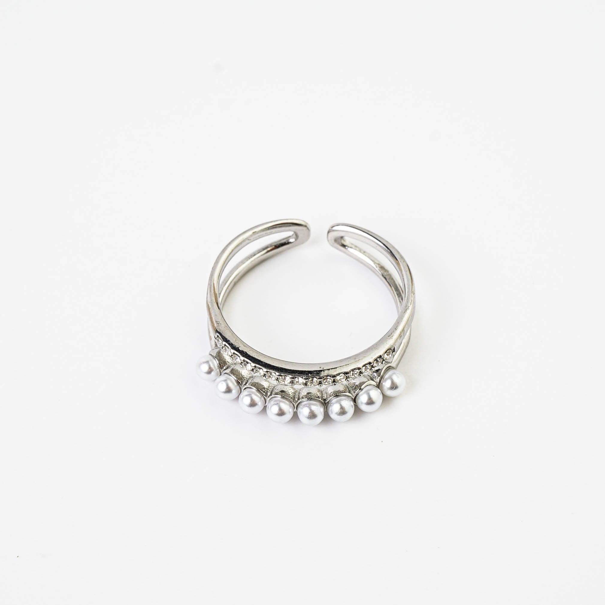 TWO TRACK PEARL RING - Lynott Jewellery