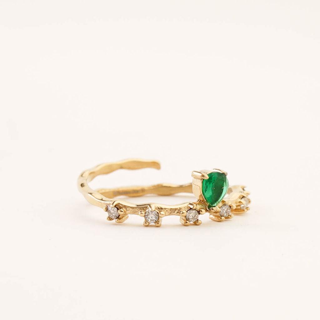 EMERALD PRINCESS ADJUSTABLE RING - Lynott Jewellery