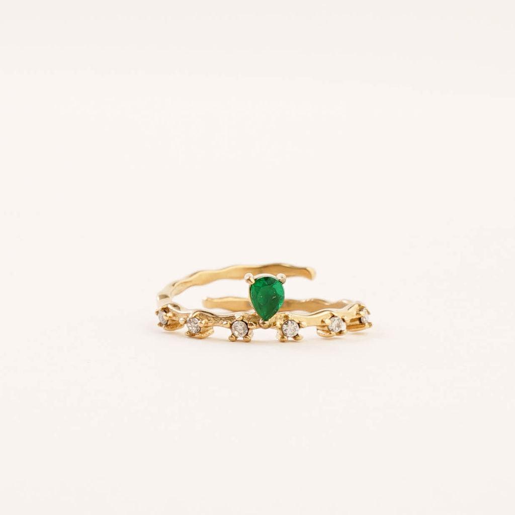 EMERALD PRINCESS ADJUSTABLE RING - Lynott Jewellery