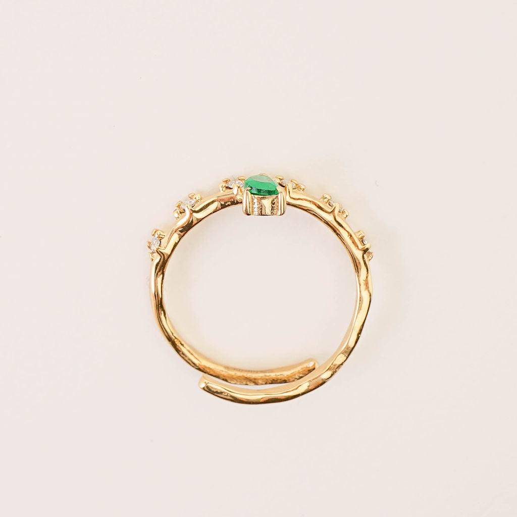 EMERALD PRINCESS ADJUSTABLE RING - Lynott Jewellery