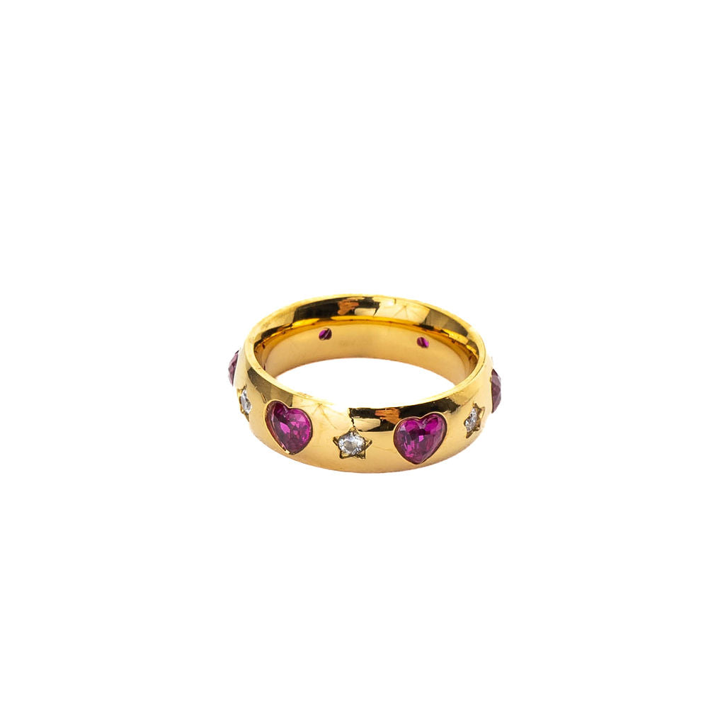 FUNKY STARS PINK RING