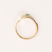 GREEN EYE SNAKE ADJUSTABLE RING - Lynott Jewellery