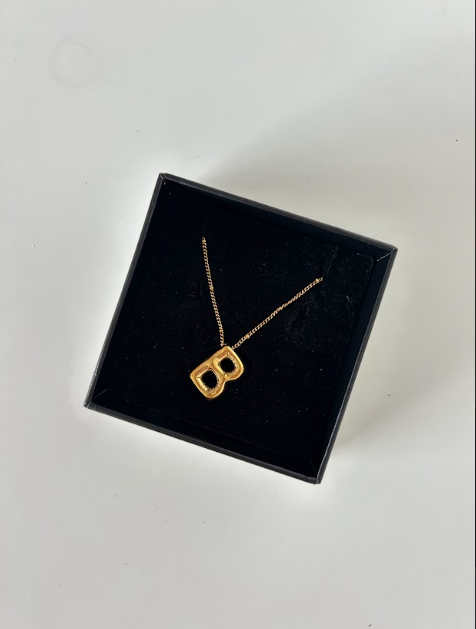 TILTED INITIAL B NECKLACE - The Vault